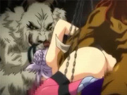 Anime girl covered in monster sperm