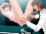 Tied up anime nurse getting a enema