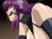 Anime girl in leash getting spanked