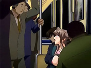 Hentai cutie gets fucked on a train