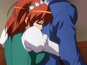 Hentai redhead making out with boy