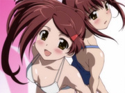 Two anime teens in their underwears