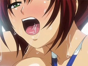 Big titted hentai teen in a swimsuit