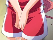 Horny anime schoolgirl masturbating