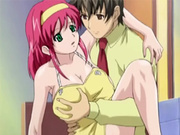Big titted anime babe gets fingered