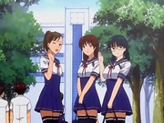 Hentai schoolgirls flirts with guys