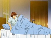 Hentai guy wakes up next to hottie