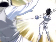 Hentai babe shining in fencing