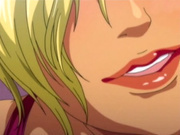 Big titted anime blondie tittyfucks