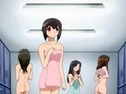 Hentai cutie gets fondled in shower