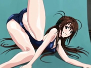 Hentai babe posing in swimsuit