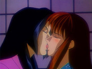 Experienced yuri anime girl shows her shy friend how to make love