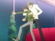 Anime man and his little gay fagget boy cuddle and make out