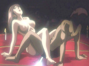 Hentai girl riding a dick in the ritual sex