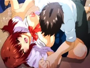 Hentai schoolgirl with big juicy knockers getting raped by horny guy