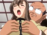 Mad hentai oldman raping chained young girl