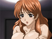 Big titted shy and nervous hentai babe undressed