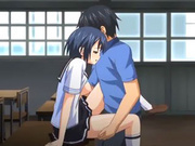 Hentai schoolgirl gets licked and screwed in the classroom