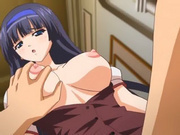 Hentai schoolgirl with hugeboobies gets fondled and pumped