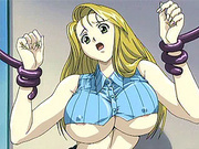 Huge titted blonde hentai girl caught by tentacles