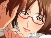 Horny hentai milf with glasses