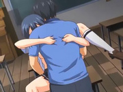 Anime schoolgirl getting banged in the classroom