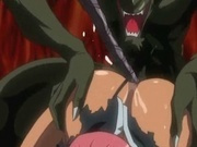 Hentai girl gets brutally fucked by monsters