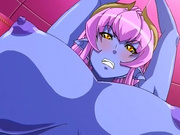 Blue huge titted hentai babe gets forced by guy