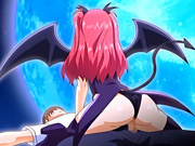 Horny demon girl with wings rides guys hard cock