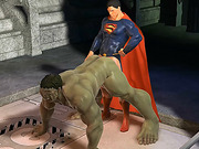 Hentai superman gets head and fucks the hulk