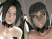 Two huge titted 3d demon babes sucks and fucks