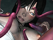 Asian hentai girl fucked by tentacles