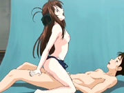 Swimsuit hentai wetpussy fucking and riding dick