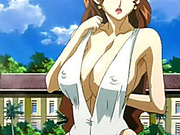 Huge titted hentai babe in swimsuit