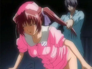 Sexy hentai nurse gets her hair pulled while fucked