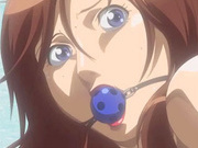 Scared anime brunette gagged by a tentacle monster