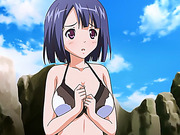 Hentai girl in bikini tittyfucks