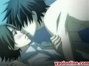 Young hentai boy and his partner having sex