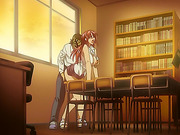 Hentai redhead in classroom