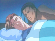Anime homosexual guys in dark room