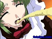 Hentai maid swallows juicy sperm