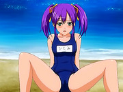 Hentai schoolgirl in swimsuit