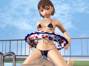 Hentai babe in bikini gets fucked
