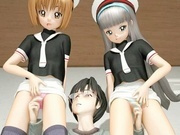 Two hentai girls getting fucked