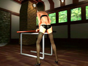 Hentai stripper working the pole