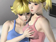 Two blonde hentai lesbians