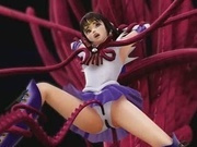 Hentai girl gets fucked by tentacles
