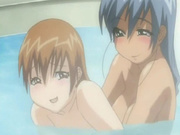 Two hentai girls together in the bath