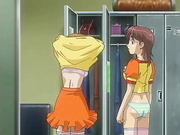 Two hentai girls in the locker room
