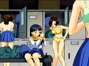 Hentai schoolgirls in the locker room